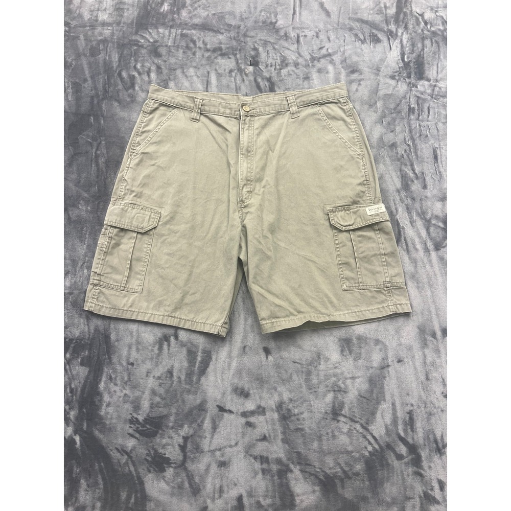 Wrangler Cargo Shorts Mens 39 Olive Green Utility Pocket‎ Relaxed Outdoor Hiking